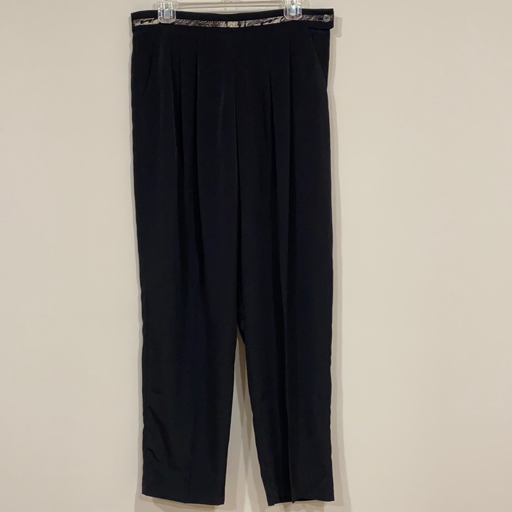 Peter Popovitch Black Pleated Pant.